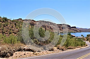 Saguaro Lake, Reservoir, Salt River, Tonto National Forest, Arizona, United States