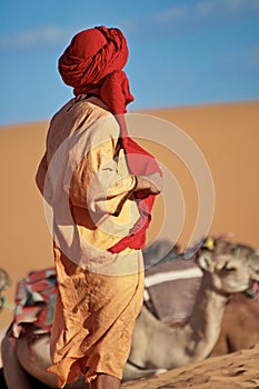 Tuareg berber in the Sahara desert