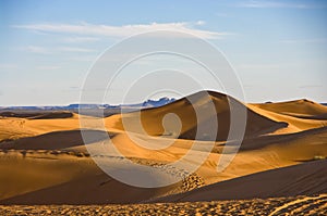 Sahara desert dunes photo