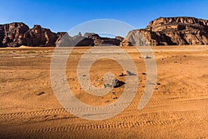 Sahara desert.    Tassili nAjjer National Park,  Algeria,  Africa