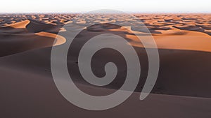 Sahara desert sand dunes landscapes, Erg Chigaga, Morocco.