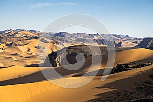 the Sahara desert of Tadrart rouge tassili najer in Djanet