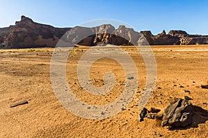 Sahara desert.    Tassili nAjjer National Park,  Algeria,  Africa