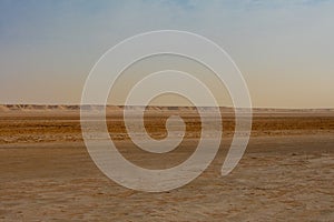 Sahara desert in Tunisia, North Africa. Beautiful landscape sand and dunes.