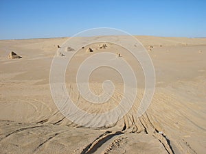 Sahara sand dunes after rain