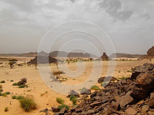 Saharan eroded mountains