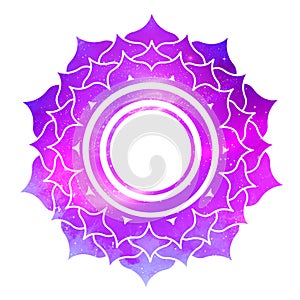 Sahasrara chakra with outer space