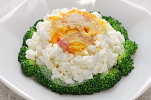 Sai pang xie, chinese imitated crab dish made with eggs