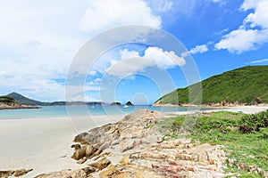 Sai Wan beach in Hong Kong