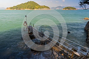 Sai Wan Swimming Shed pier. Hong Kong.