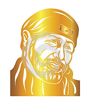 Saibaba vector portrait