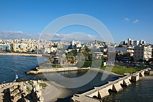 Saida / Sidon from the Crusaders Castle, Lebanon photo