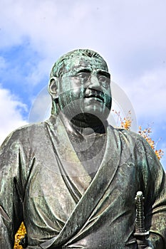 Saigo Takamori Statue in Ueno Park, Tokyo photo