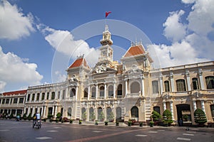 Or Saigon City Hall or Committee Head office is a building in a French colonial style in Ho Chi Minh