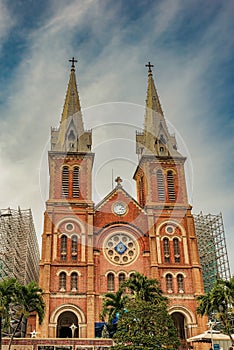 Saigon Notre Dame Cathedral Basilica in Ho Chi Minh city, Vietnam.