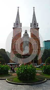 Saigon Notre Dame Cathedral is Chris Church in the center of Ho Chi Minh City.