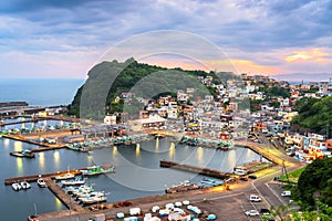 Saikazaki, Wakayama, Japan at the Fishing Port at Dusk