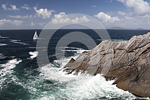 Sail boat at Dursey Sound