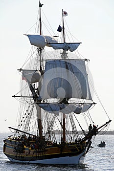 Sail boat entering Newport