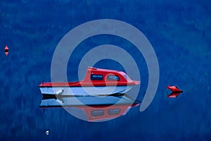 Sail boat in Kotor bay Montenegro