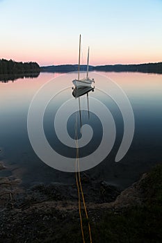 Sail Boat on Lake