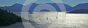 Sail boats at bays of Gocek