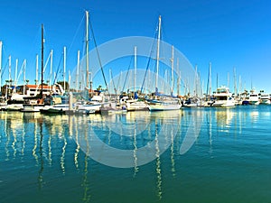 Sail boats in Marina