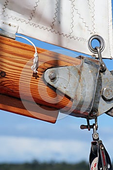 Sail cloth and rigging photo