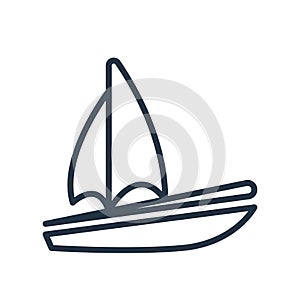 Sail icon vector isolated on white background, Sail sign