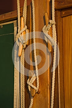 Sail rigging and maritime details photo