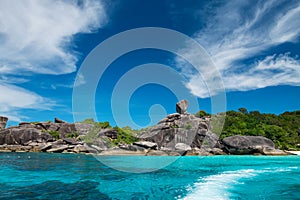 Sail rock in Similan island at summer, Phang Nga