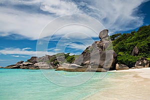 Sail rock stone arch landmark at Similan island