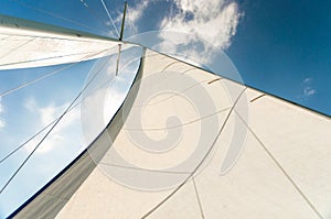 Sail of a sailing boat photo
