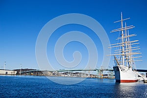 Sail ship in harbour