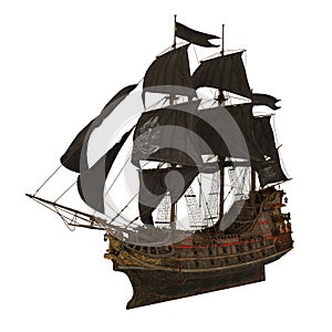 Sail Ship Isolated