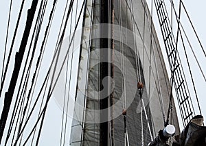 Sail of Tall Ship Kajama