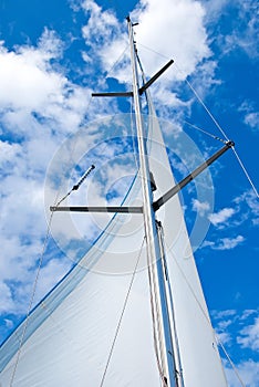 Sail yacht mast