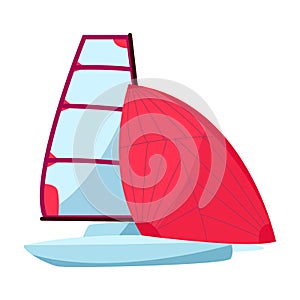 Sail yacht vector icon.Cartoon vector icon isolated on white background sail yacht.