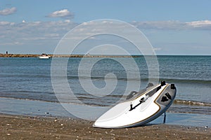 Sailboard on beach