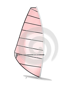 Sailboard isolate on white background