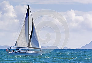 Sailboat and Anacapa Island