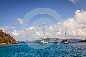 Sailboat anchorage in British Virgin Islands