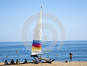 sailboat on beach