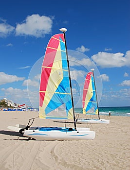 Sailboat on a beach