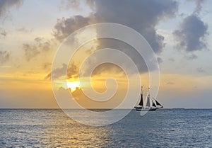 Sailboat and a beautiful sunset