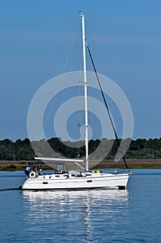 Sailboat cruising in Florida