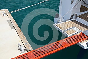 Sailboat gangway in Croatia photo