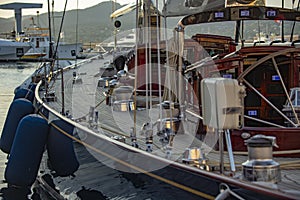 Sailboat in the harbor of Saint-Tropez
