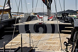 Sailboat in the harbor of Saint-Tropez