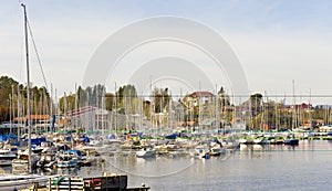 Sailboat harbour